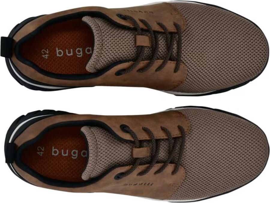 Bugatti Sneakers laag bruin brokaat zwart - Foto 3