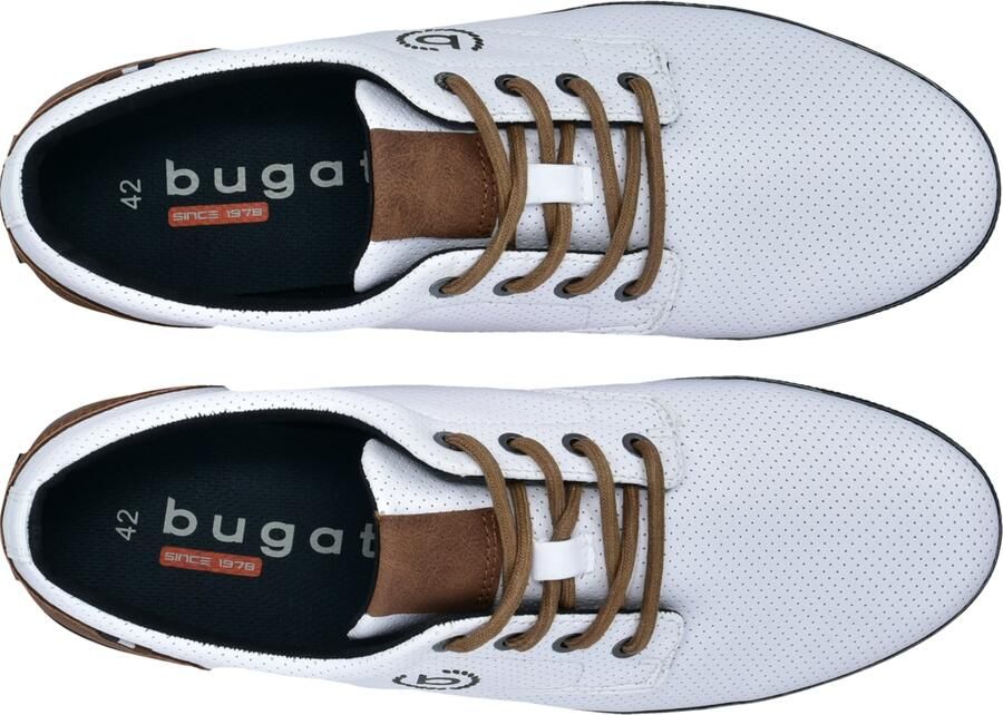 Bugatti Sneakers laag bruin zwart wit - Foto 2
