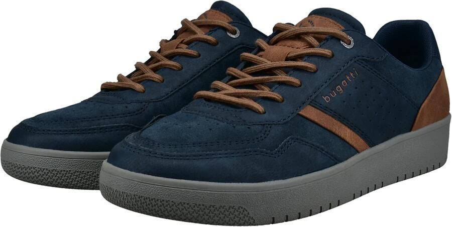 Bugatti Sneakers laag donkerblauw bruin - Foto 3