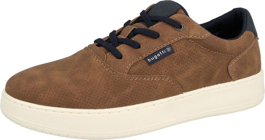 Bugatti Sneakers laag donkerblauw cognac