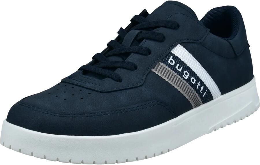 Bugatti Sneakers laag donkerblauw grijs wit