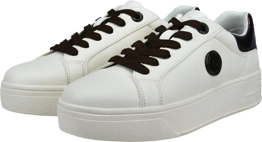 Bugatti Sneakers laag donkerbruin wit - Foto 4