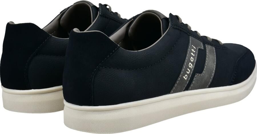 Bugatti Sneakers laag donkergrijs zwart wit - Foto 3