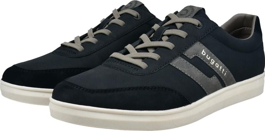 Bugatti Sneakers laag donkergrijs zwart wit - Foto 4