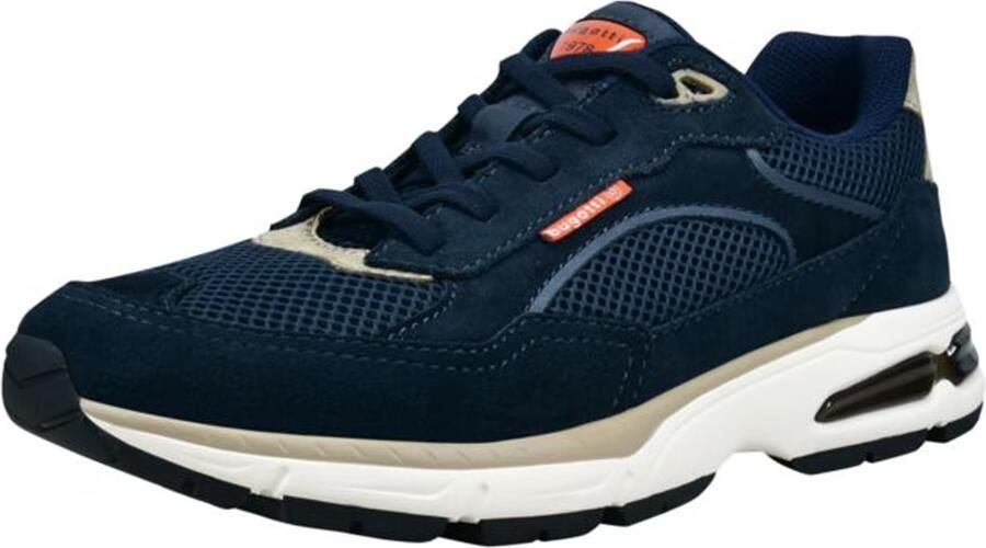 Bugatti Sneakers laag ecru navy saffier