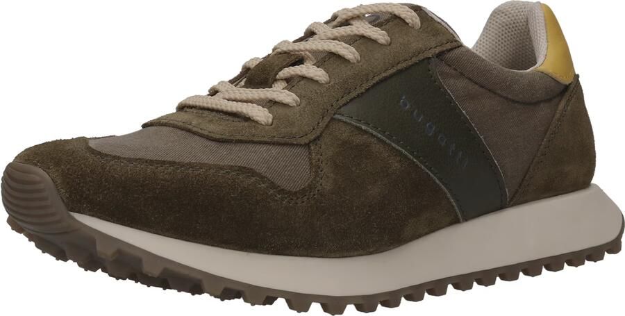 Bugatti Sneakers laag geel kaki olijfgroen