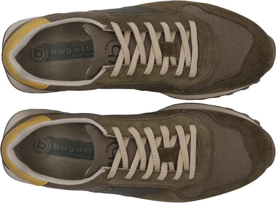 Bugatti Sneakers laag geel kaki olijfgroen - Foto 3