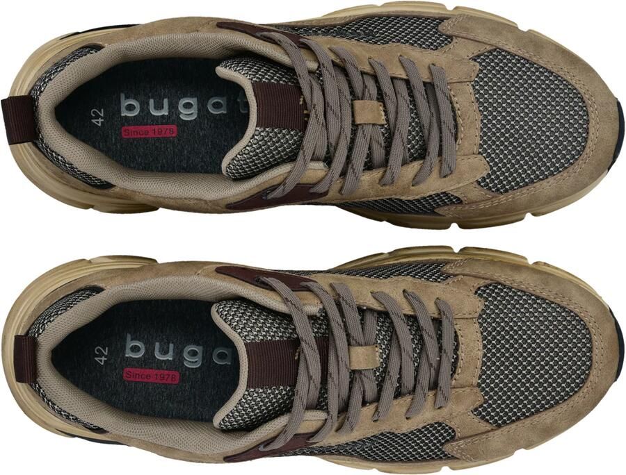 Bugatti Sneakers laag grijs aardetinten zwart - Foto 3