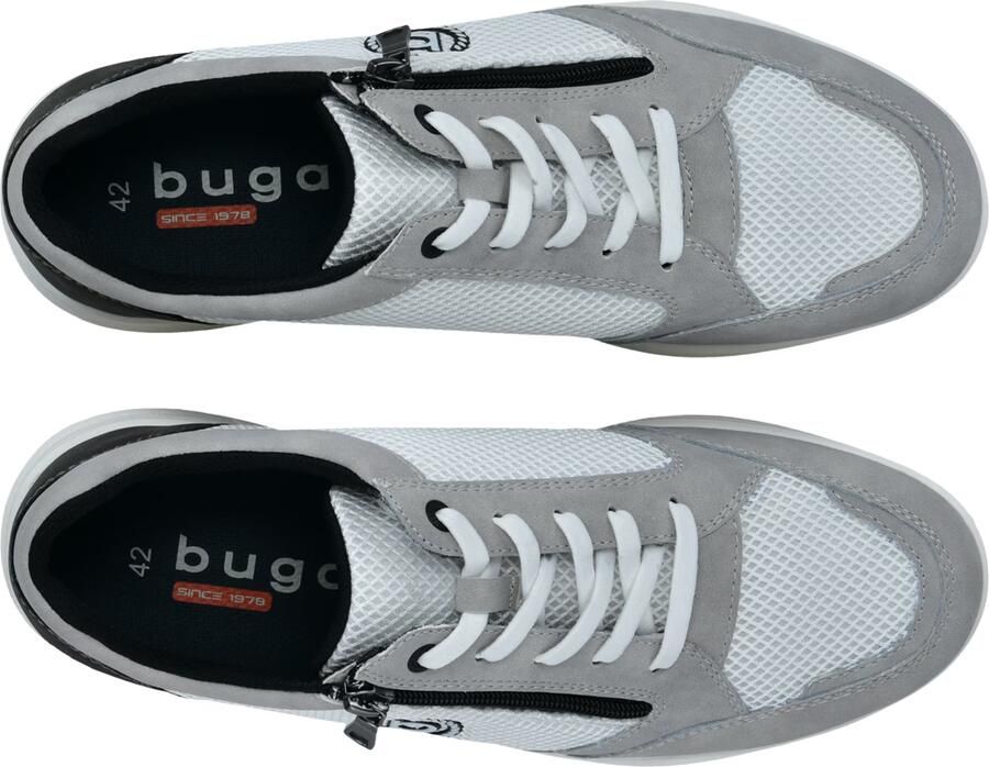 Bugatti Sneakers laag grijs lichtgrijs zwart - Foto 2