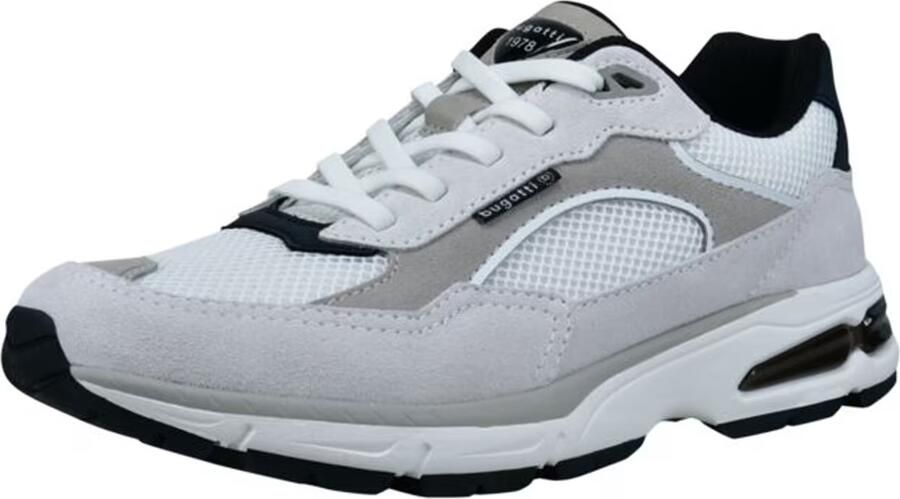 Bugatti Sneakers laag grijs lichtgrijs zwart wit