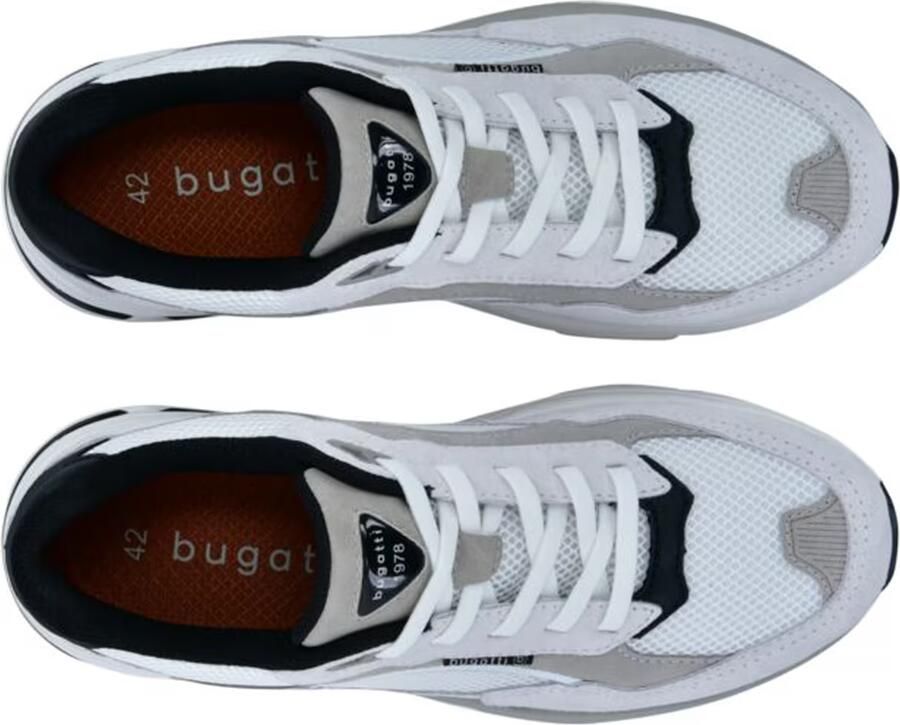 Bugatti Sneakers laag grijs lichtgrijs zwart wit - Foto 2