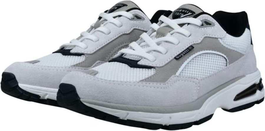 Bugatti Sneakers laag grijs lichtgrijs zwart wit - Foto 4