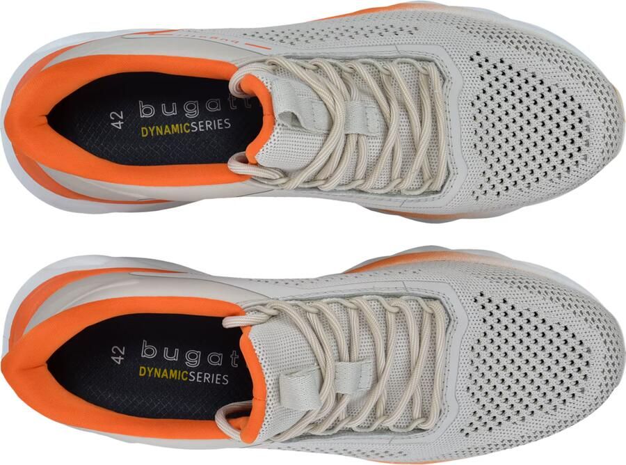 Bugatti Sneakers laag grijs oranje - Foto 3