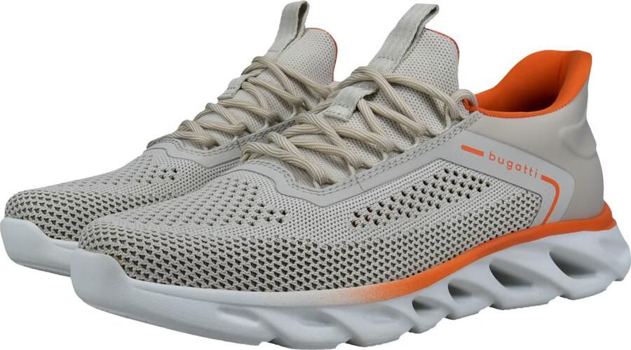 Bugatti Sneakers laag grijs oranje - Foto 5