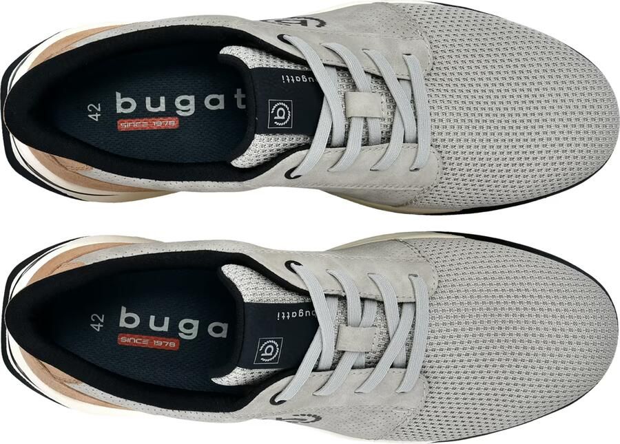 Bugatti Sneakers laag grijs taupe zwart - Foto 3