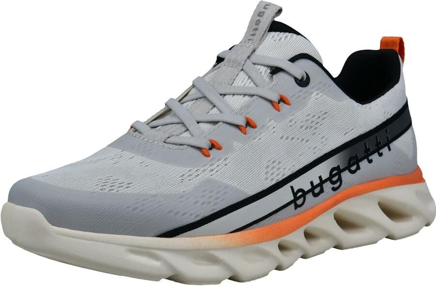 Bugatti Sneakers laag grijs zwart natuurwit