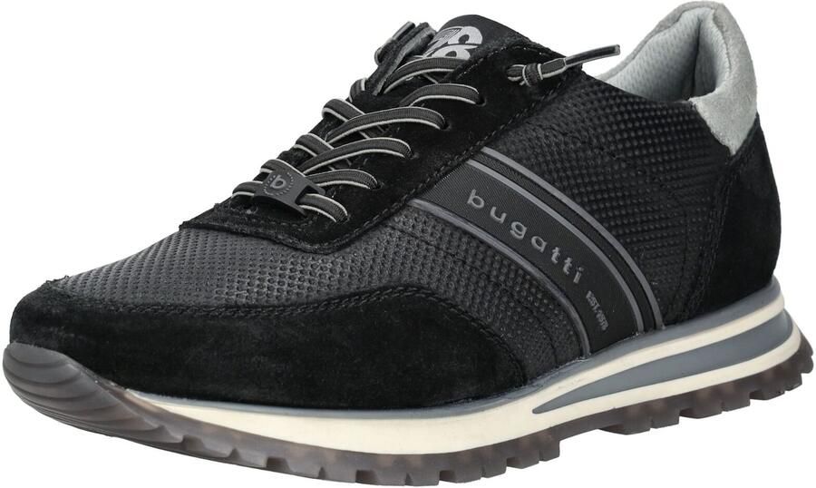 Bugatti Sneakers laag lichtgrijs zwart