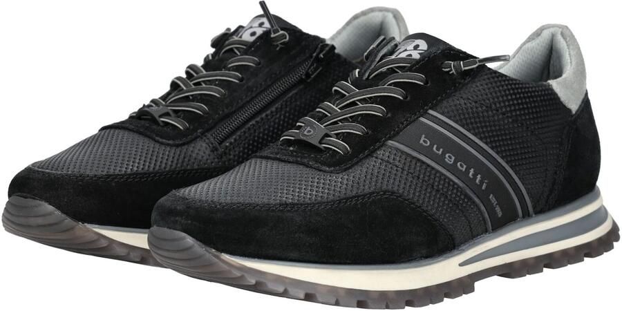 Bugatti Sneakers laag lichtgrijs zwart - Foto 5
