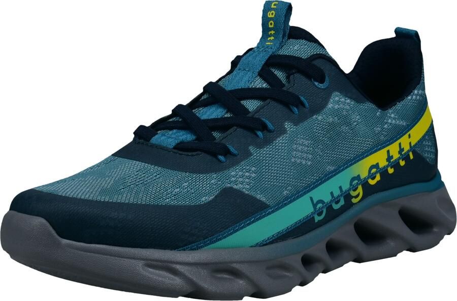 Bugatti Sneakers laag navy cyaan blauw geel - Foto 2