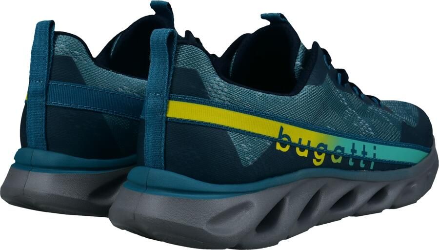 Bugatti Sneakers laag navy cyaan blauw geel - Foto 4