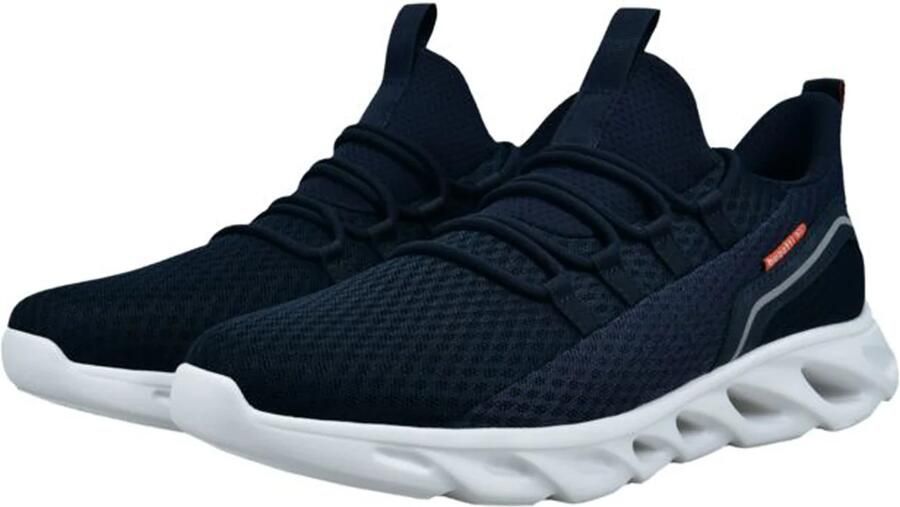 Bugatti Sneakers laag navy donkerblauw lichtgrijs - Foto 4