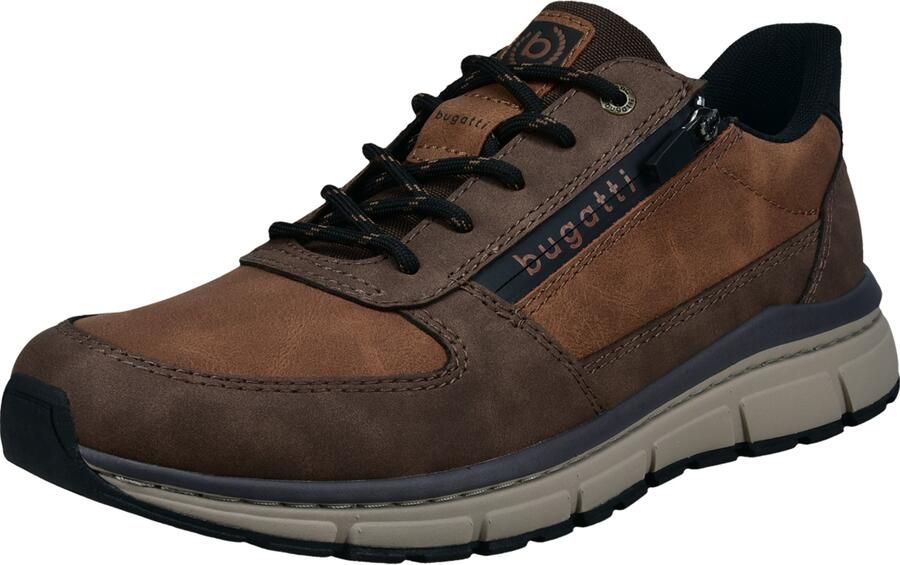 Bugatti Sneakers laag ombergrijs donkerbruin zwart