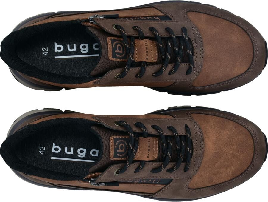 Bugatti Sneakers laag ombergrijs donkerbruin zwart - Foto 2