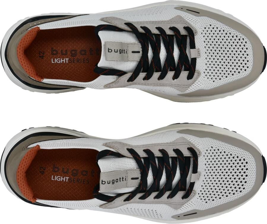 Bugatti Sneakers laag stone grey lichtgrijs zwart wit - Foto 5