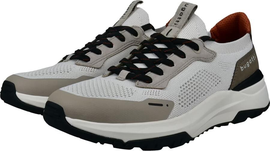 Bugatti Sneakers laag stone grey lichtgrijs zwart wit - Foto 7