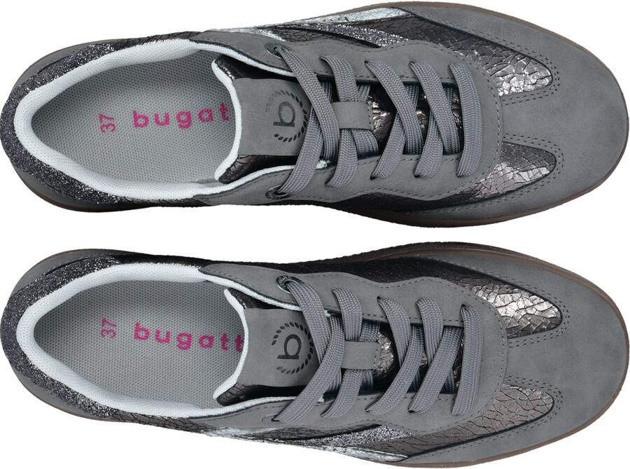 Bugatti Sneakers laag zilvergrijs donkergrijs - Foto 3