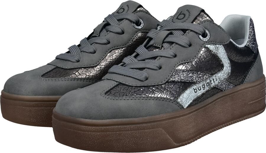Bugatti Sneakers laag zilvergrijs donkergrijs - Foto 5