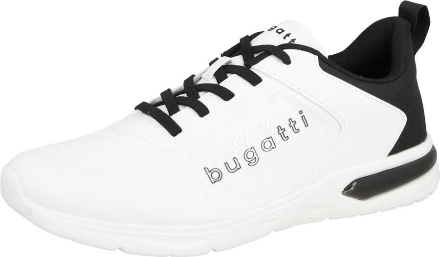 Bugatti Sportieve veterschoen zwart wit