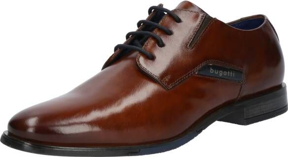 Bugatti Leren derby schoenen met labeldetail model 'Gapo'