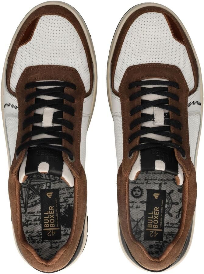 BULLBOXER Sneakers laag chocoladebruin wit - Foto 2