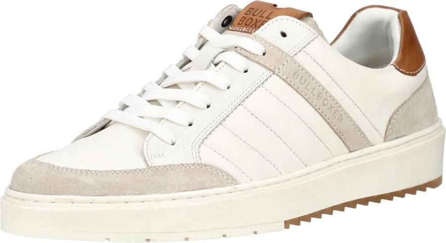 BULLBOXER Sneakers laag donkerbeige bruin wit