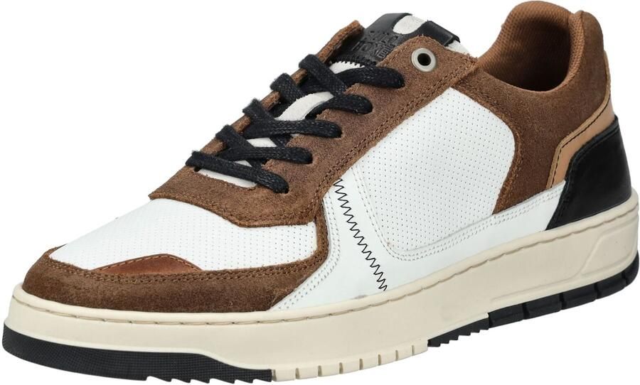 BULLBOXER Sneakers laag donkerbruin zwart wit