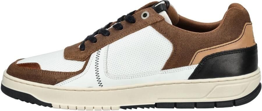 BULLBOXER Sneakers laag donkerbruin zwart wit - Foto 6