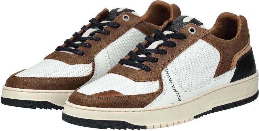 BULLBOXER Sneakers laag donkerbruin zwart wit - Foto 5