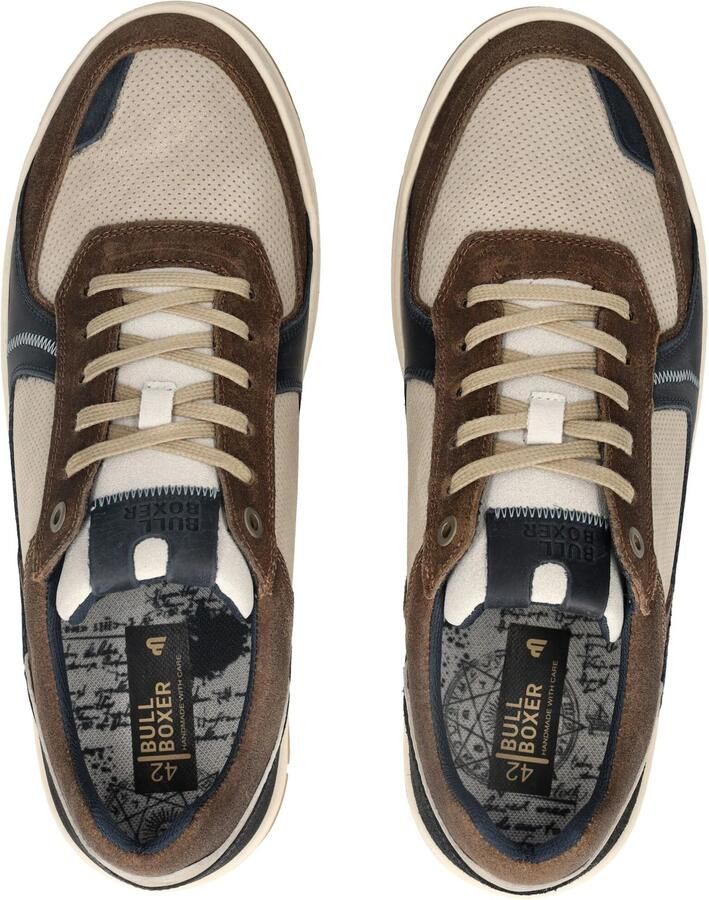 BULLBOXER Sneakers laag lichtbeige navy bruin - Foto 2