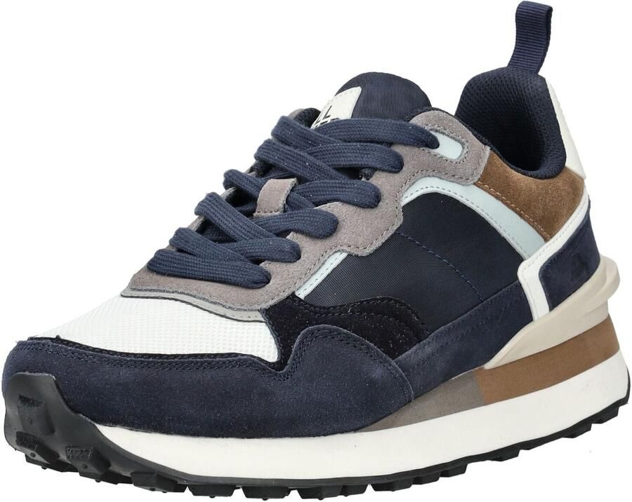 BULLBOXER Sneakers laag navy cognac wit
