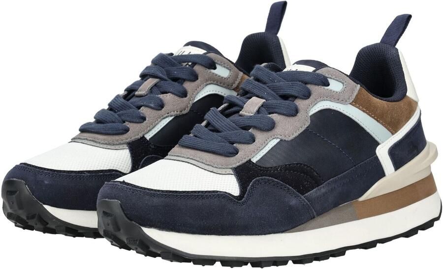 BULLBOXER Sneakers laag navy cognac wit - Foto 4