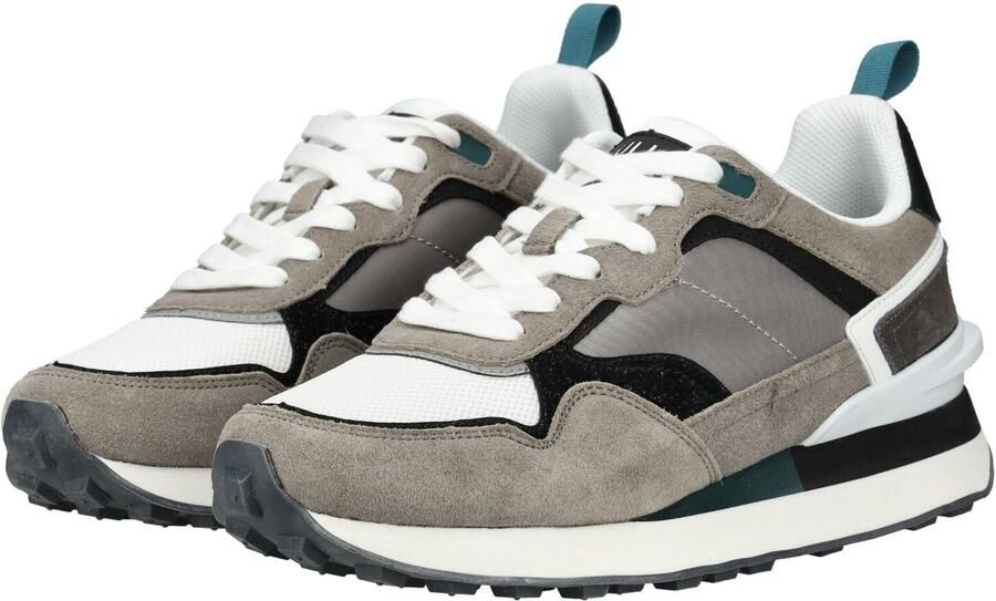 BULLBOXER Sneakers laag stone grey petrol zwart wit - Foto 6