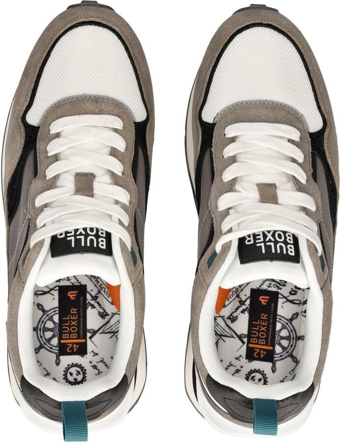 BULLBOXER Sneakers laag stone grey petrol zwart wit - Foto 3