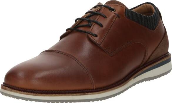Bullboxer Lace-Up Male Cognac Navy Veterschoenen - Foto 3