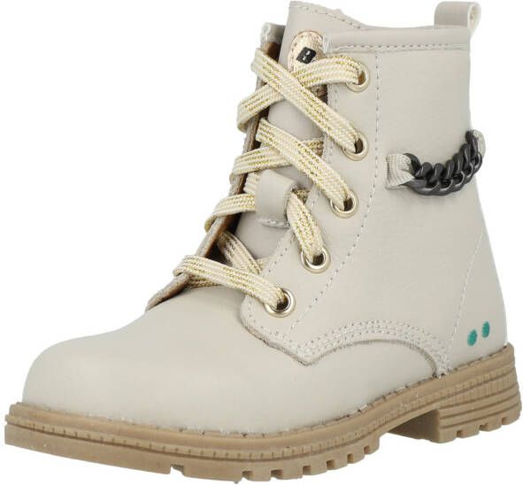 BunniesJR Bunnies JR Thijs Trots Meisjes Biker Boots Beige Leer Veters - Foto 2