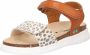 BunniesJR Bunnies JR Bregje Beach Meisjes Sandalen Bruin Beige Print Imitatieleer Klittenband - Thumbnail 2