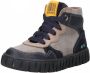 BunniesJR Bunnies JR 222660-520 Jongens Hoge Sneakers Blauw Grijs Leer Veters - Thumbnail 3