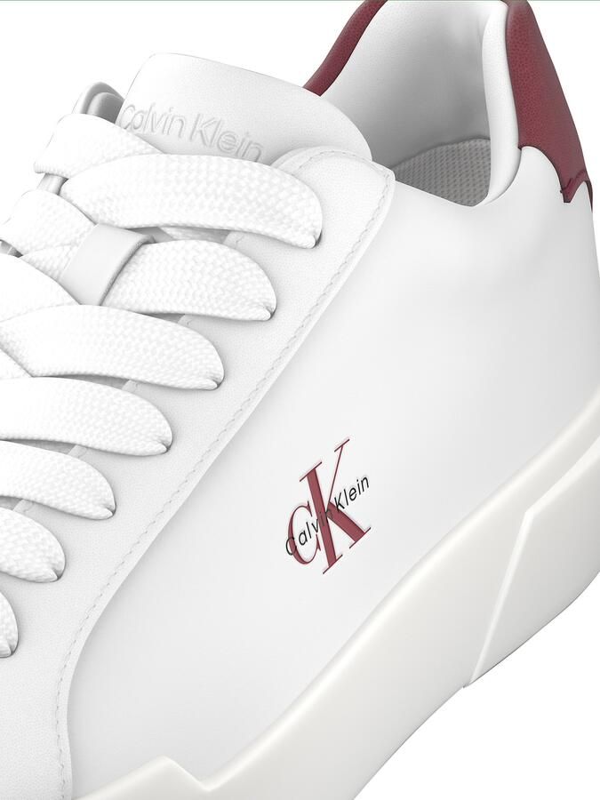 Calvin Klein Sneakers laag bourgogne wit - Foto 3