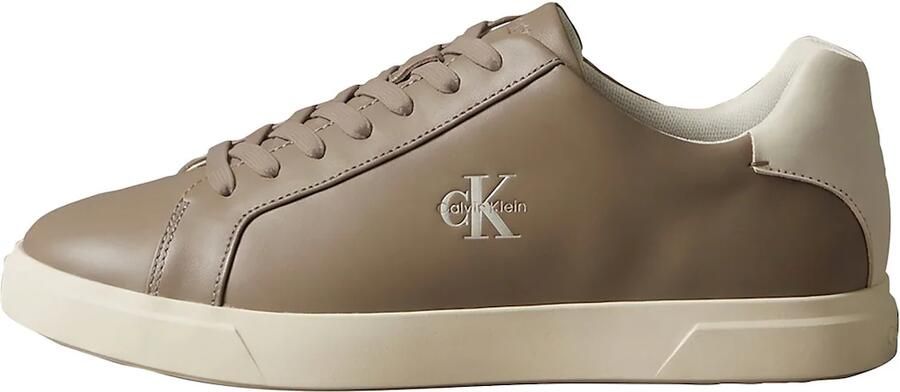 Calvin Klein Sneakers laag bruin natuurwit