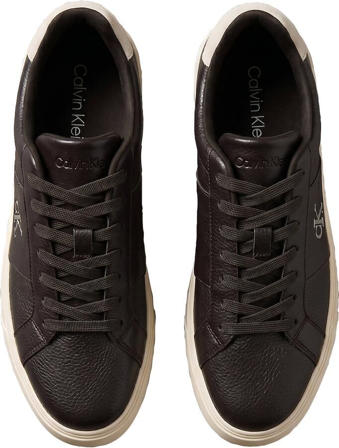 Calvin Klein Sneakers laag chocoladebruin wit - Foto 2